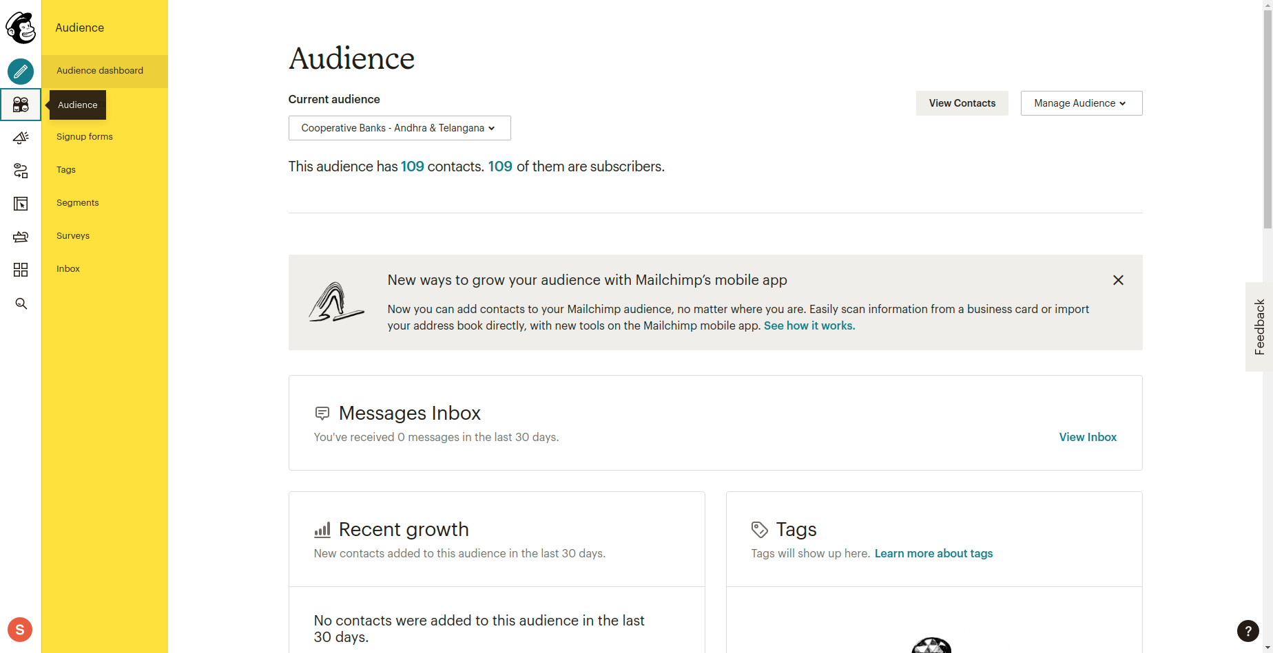 AnyBank CRM Mailchimp