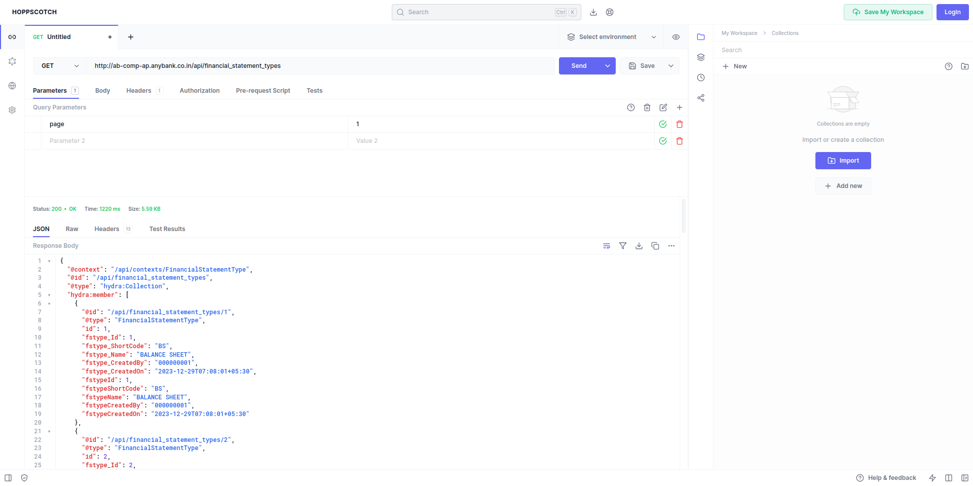 Hoppscotch access API
