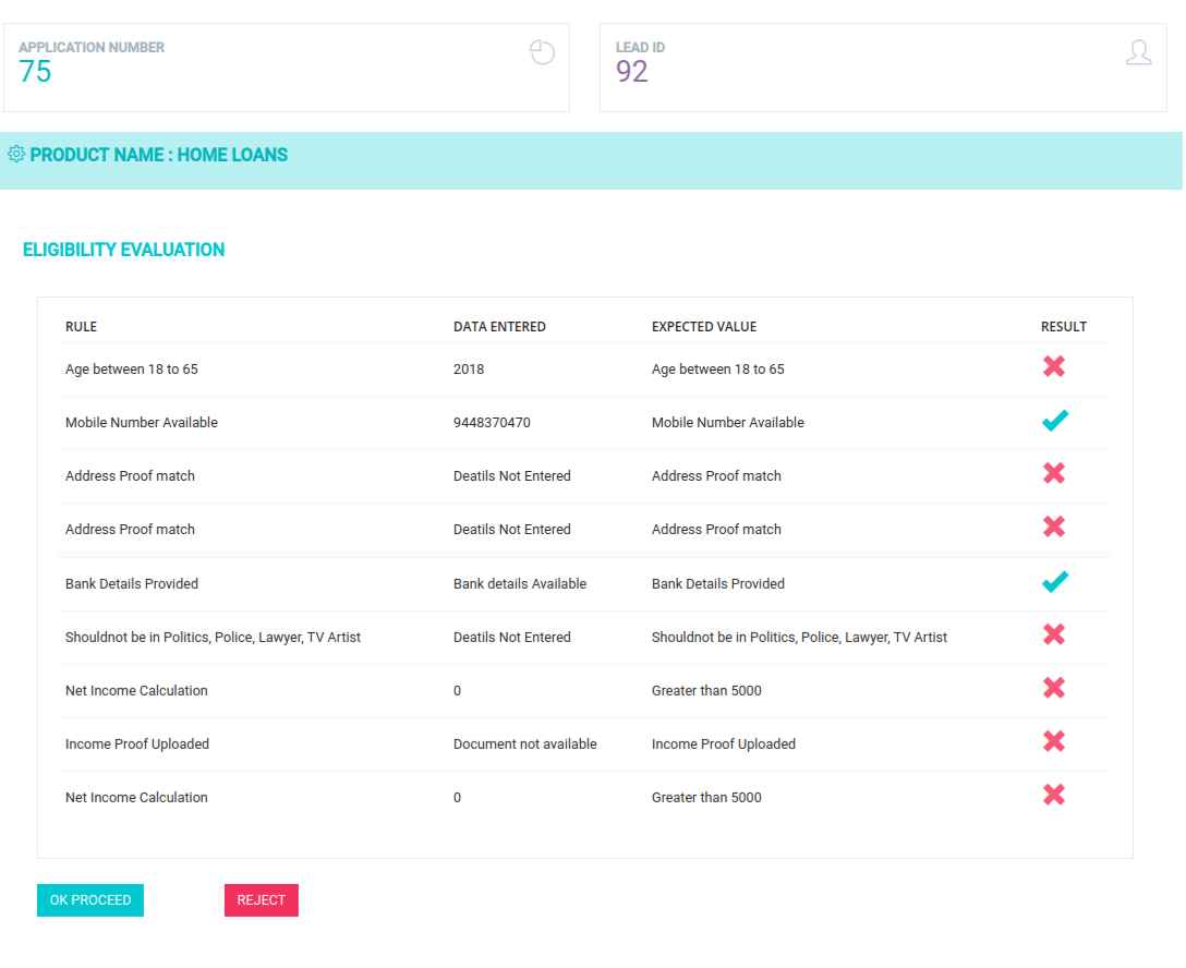Sanction a loan using BPM and RPA Webpage