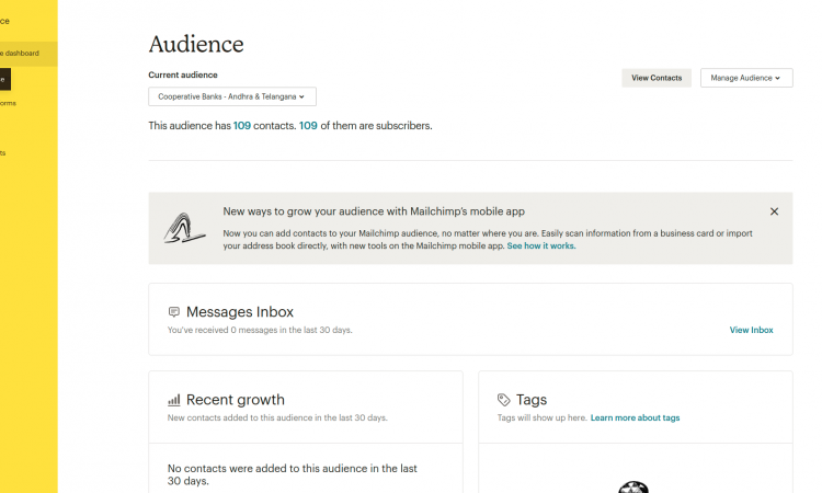 AnyBank CRM Mailchimp